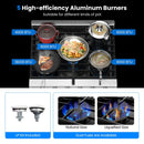 30 Inches 120V Natural Gas Range with 5 Burners Cooktop by LJGDeals