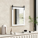 30 x 22 Inch Wall Mount Mirror with Wood Frame by LJGDeals