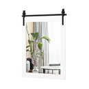 30 x 22 Inch Wall Mount Mirror with Wood Frame by LJGDeals