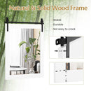 30 x 22 Inch Wall Mount Mirror with Wood Frame by LJGDeals