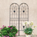 2 Pack Metal Garden Trellis 71" x 19.7" Rustproof Outdoor Support by HouseOfZazla