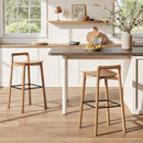 Sven 30" Modern Minimalist Low Back Wood Barstool