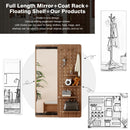 Wall Mounted Full Length Mirror With Shelf And Hook by HouseOfZazla