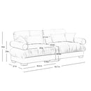 Modern Oversize Sofa With Cloud Like Comfort, Featuring Waist And Throw Pillows by HouseOfZazla