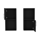 Wall Mounted Bathroom Medicine Cabinet Eak Two Doors, Two Shelves - Black by HouseOfZazla