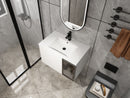 30" Wall-Mounted Bathroom Vanity With Ceramic Sink, Glossy by HouseOfZazla