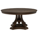 Ridgewell Round Pedestal Dining Table Dark Oak