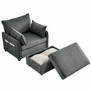Comfy Oversized Chaise Lounge Chair With Ottoman And Storage by HouseOfZazla