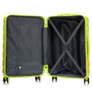 20'/24'/28' 3-Piece PC Spinner Wheel Luggage Set (Yellow+Green)