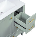 Bathroom Vanity, Modern Bathroom Cabinet With Sink Combo Set, Bathroom Storage Cabinet With A Soft Closing Door And 3 Drawers, Solid Wood Frame by HouseOfZazla