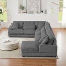 Oversized Sectional Sofa U - Shaped Sofa Couch Modern Sofa Upholstered In Soft With A Chaise Lounge For Living Room by HouseOfZazla