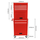 6 Drawer Lockable Tool Cabinet On Wheels With Detachable Toolbox by HouseOfZazla