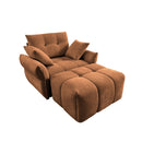 Ergonomic Single Seater Sofa With Ottoman, High Resilience Support Cushions by HouseOfZazla