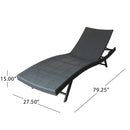 Wicker Chaise With Adjustable Reclining Seats (Set of 2) - Gray by HouseOfZazla