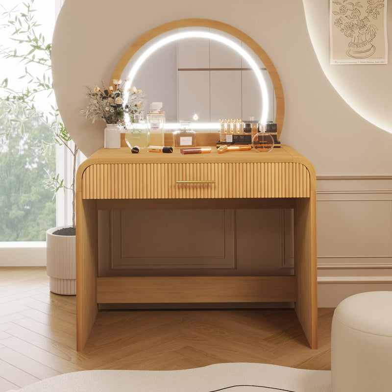 39" Makeup Vanity Table with Mirror Touch Screen Lighted Mirror, photo 2 of 10