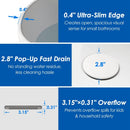 51" Oval Freestanding Soaking Tub - Matte White Resin Stone