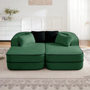 77.2" Teddy Fabric Modular Sofa