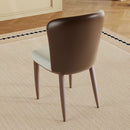 Dining Chair With Carbon Steel Legs, Comfortable Seating, (Set of 2) - White by HouseOfZazla