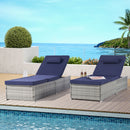 Outdoor Sofa Pe Rattan Furniture Deck Chair - Gray by Unique Piece Furniture