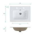 Glossy White Ceramic Integrated Sink by HouseOfZazla