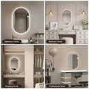 Smart Wall Mounted LED Touch Screen Mirror With Anti-Fog Function And Adjustable Lighting by Unique Piece Furniture