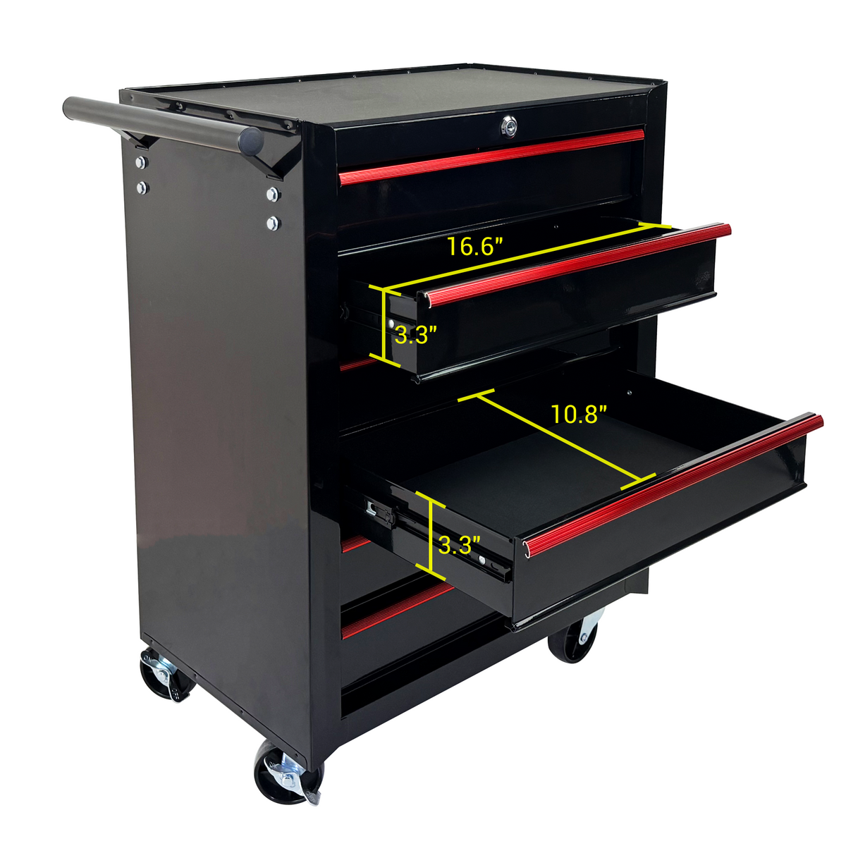 Rolling Metal Tool Chest with 6 Drawers - Black, photo 4 of 10