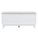 TREXM Boho Rattan Entryway Bench with Storage