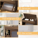Furniture Style Multi Use Cat Litter Box House With Storage - Walnut by HouseOfZazla