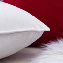 Nneka Let It Snow Ivory Velvet Lumbar Pillow with Insert 14x20