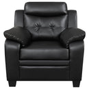 Winchell - Upholstered Padded Arm Tufted Accent Chair - Black