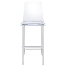 Juelia Clear Acrylic Bar Chair Chrome (Set of 2)