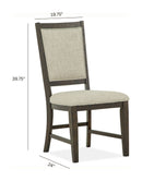 Westley Falls - Step Up Side Chair With Upholstered Seat & Back (Set of 2) - Dark Brown