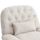 270 Degree Swivel Power Recliner with Voice Control, Bluetooth Music Player,USB Ports, Atmosphere Lamp, Hidden Arm Storage and Mobile Phone Holder for Living Room, Bedroom, Apartment, Beige