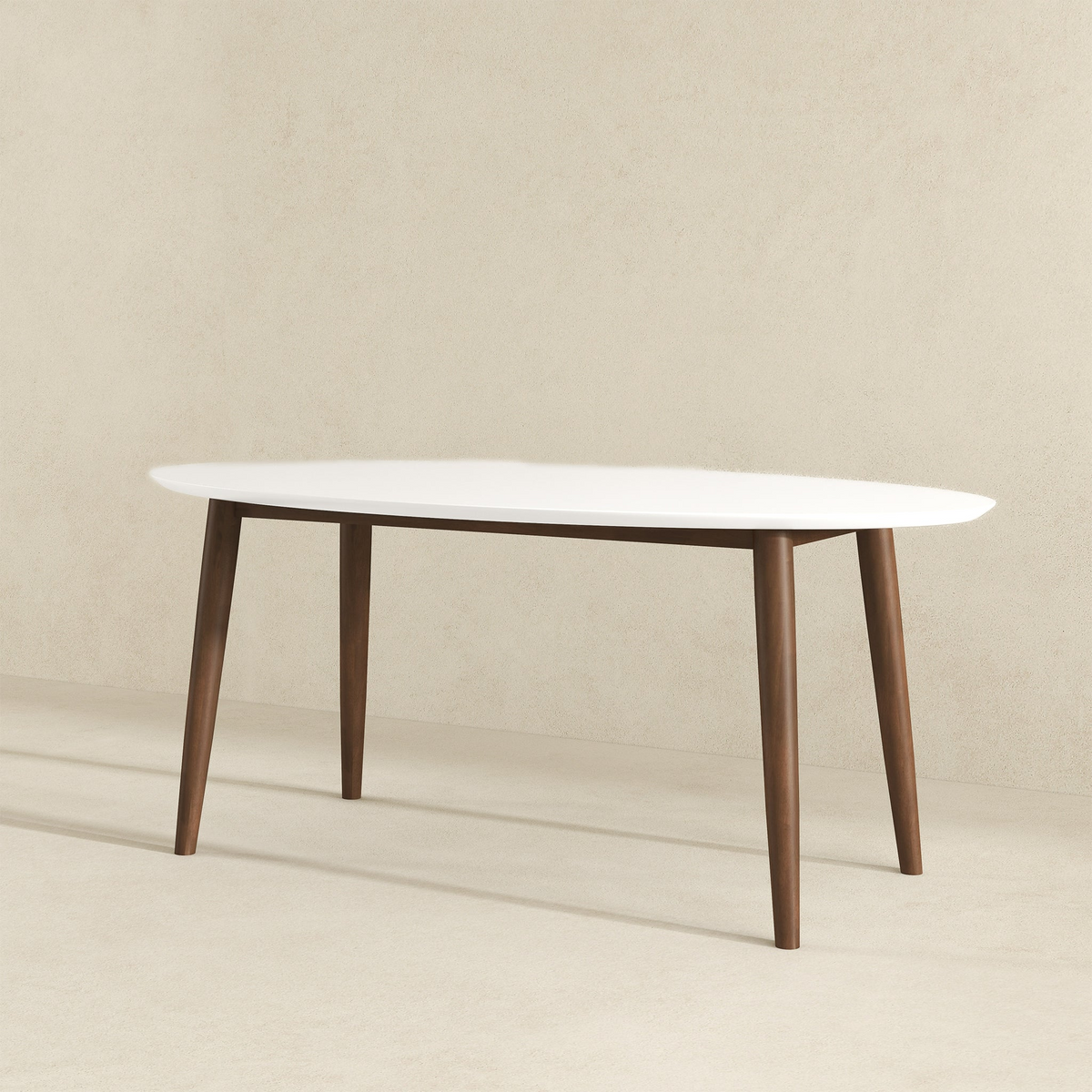Ada Mid Century Modern Style Solid Wood Dining Table, photo 2 of 6
