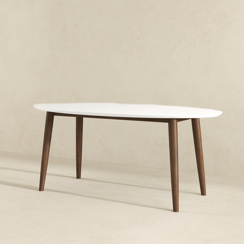 Ada Mid Century Modern Style Solid Wood Dining Table, photo 2 of 6