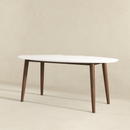 Ada Mid Century Modern Style Solid Wood Dining Table