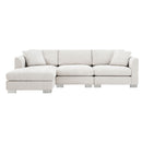 Modern Cloud Sectional Sofa L Shaped Luxury Couch Set With 2 Free Pillows 4 Seat With Oversized Chaise by HouseOfZazla