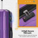 2 Piece Luggage Set With Bags Expanable Spinner Wheels ABS Lightweight Suitcase With Tsa Lock 20" / 24" by HouseOfZazla