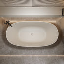 61'' Freestanding Bathtub with Overflow and Pop-up Drain