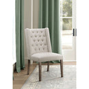 Lily - Upholstered Dining Side Chair (Set of 2) - Beige / Brown by HouseOfZazla
