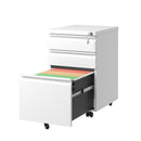 Metal Drawer Mobile File Cabinet With Lock For Home Office Organizer