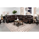 Mclean - Power Reclining Sectional Sofa With Storage Console - Dark Brown by HouseOfZazla