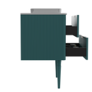 Elena Striped Aquamarine Bathroom Vanity Without Sink by HouseOfZazla