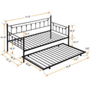 Twin Daybed With Trundle - Black by HouseOfZazla