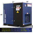 123CFM Rotary Screw Air Compressor, 30HP, 125PSI, 460V 3PHASE 60HZ