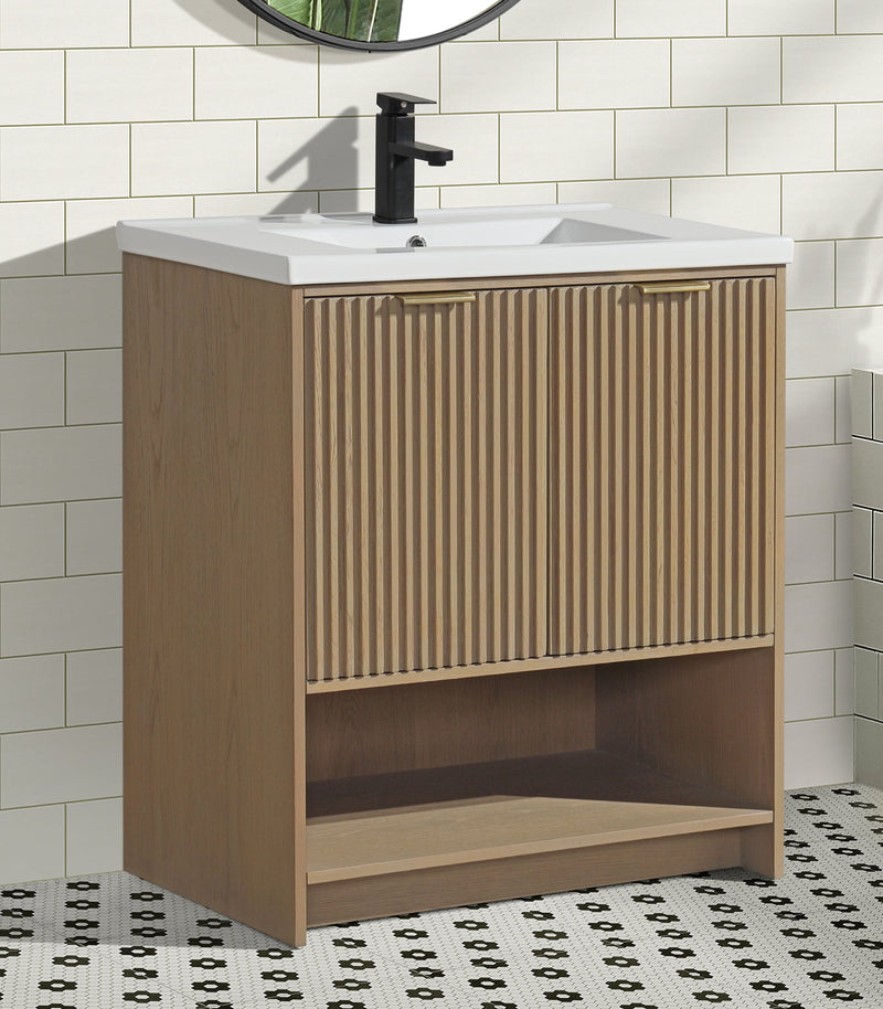 San Diego 30" Freestanding Bathroom Vanity Oak