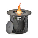 Alora 30K BTU Premium Outdoor Patio Gas Fire Pit Table With Fire Glass And Cover, 32" (SAK17432)