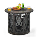 Alora 30K BTU Premium Outdoor Patio Gas Fire Pit Table With Fire Glass And Cover, 32" (SAK17432)