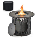 Alora 30K BTU Premium Outdoor Patio Gas Fire Pit Table With Fire Glass And Cover, 32" (SAK17432)