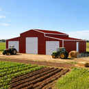 [30X42FT] Heavy-Duty All-Weather 3-Garage Galvanized Steel Storage Shed (SAK18765)